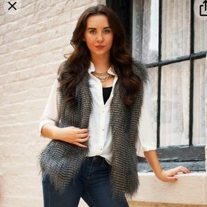 ANTHROPOLOGIE JACK BB DAKOTA FAUX FUR VEST.